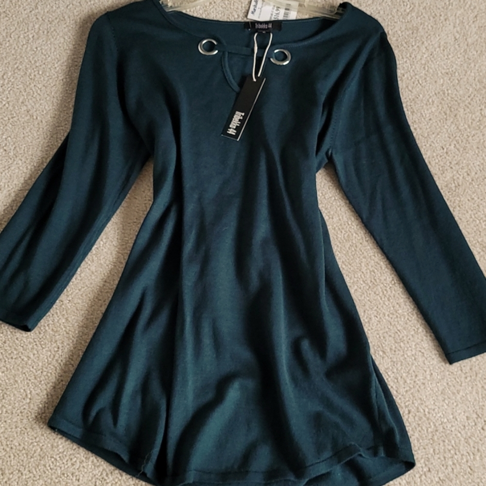 Top, green tunic